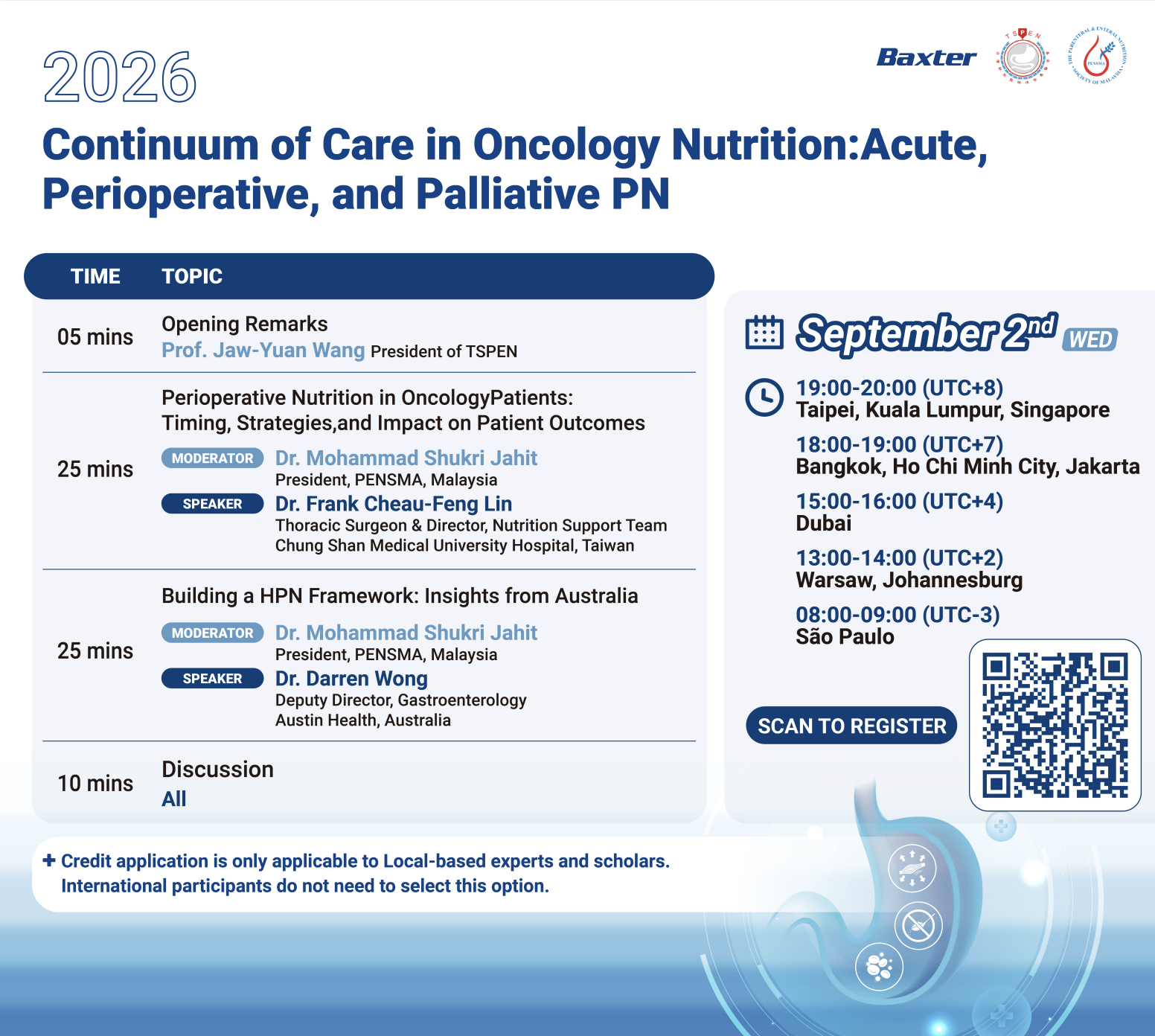 2026 September Baxter Nutrition Webinar Agenda